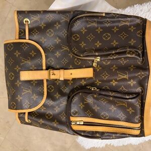Louis Vuitton Brown and Tan Monogram Backpack